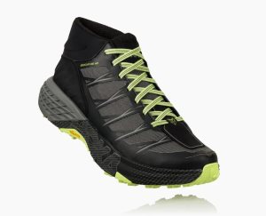 Hoka One One Men's Speedgoat Mid Waterproof Hiking Shoes Black/Grey - AU NDYV